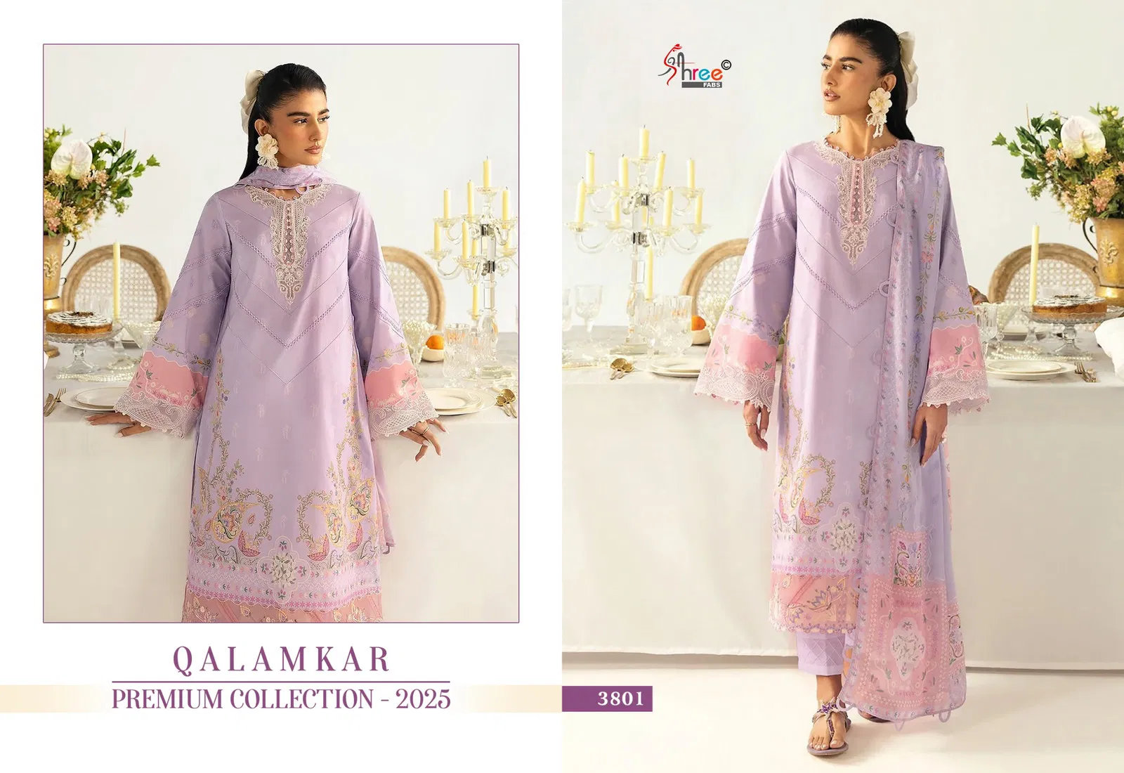 Qalamkar Premiun by Shree Collection 2025 Chiffon Dupatta Pakistani